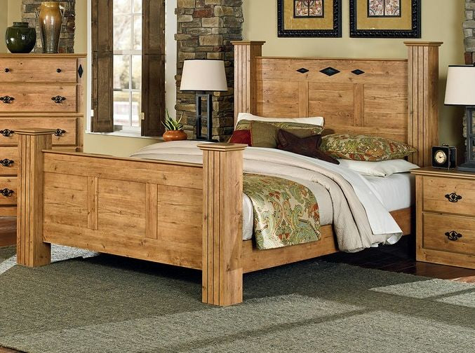 Wood post store headboard