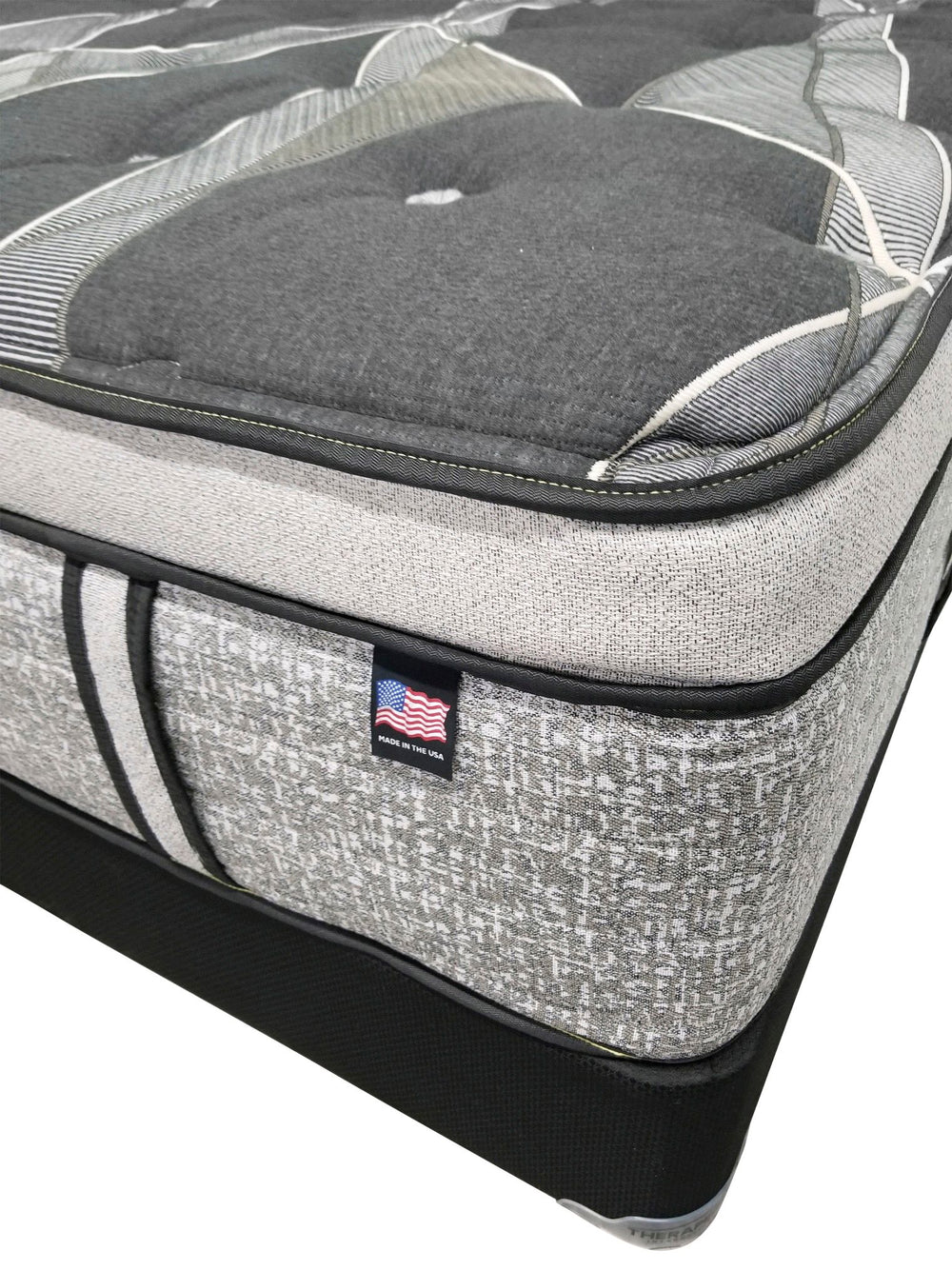 Close up view of Dreamland Luxury Pillow Top Mattress By Therapedic