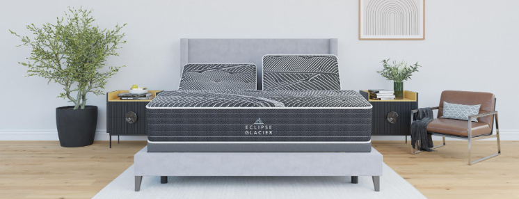 Eclipse Black Ice Latex Nano Split Head Coil Mattress