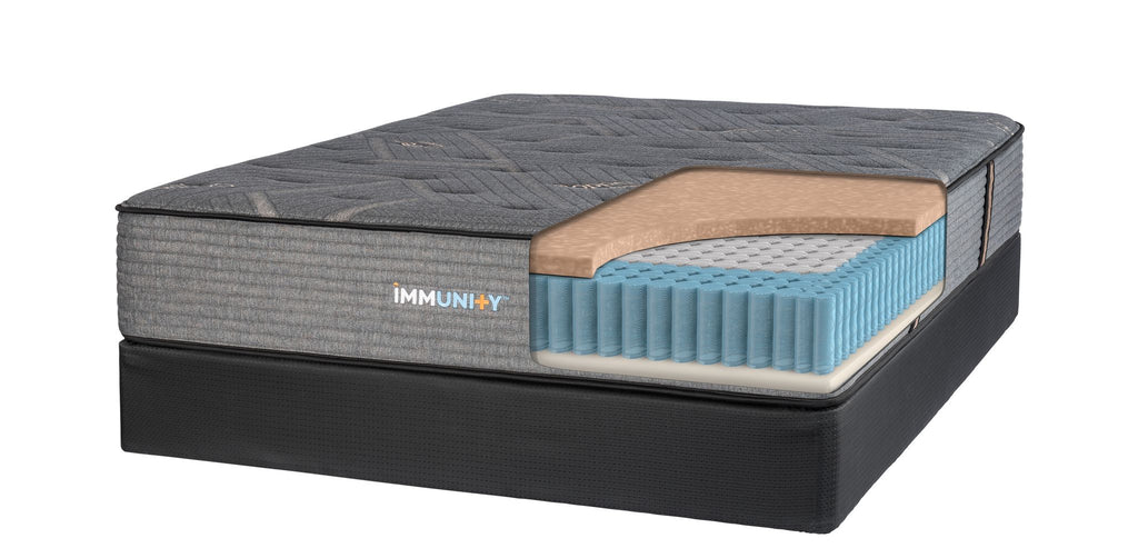 Angle View Immunity Collection Cinnamon Plush Mattress by Therapedic